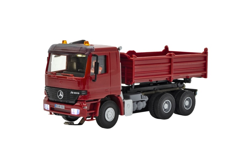 Viessman Car Motion VN8001 H0 CarMotion basic starter set, MB ACTROS dump truck with rotating lights, red